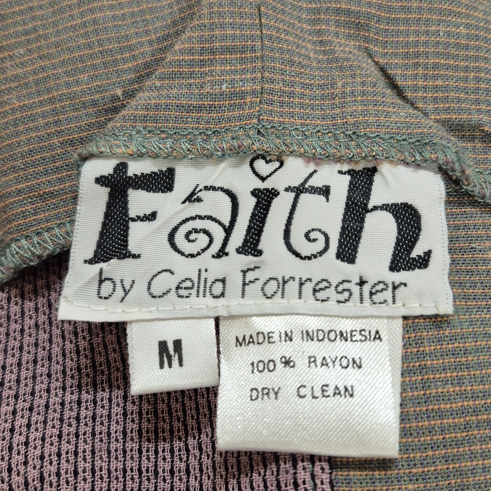 Vintage Y2K Faith by Celia Forrester Medium Artsy Boho Maxi Dress Patchwork - Picture 4 of 9